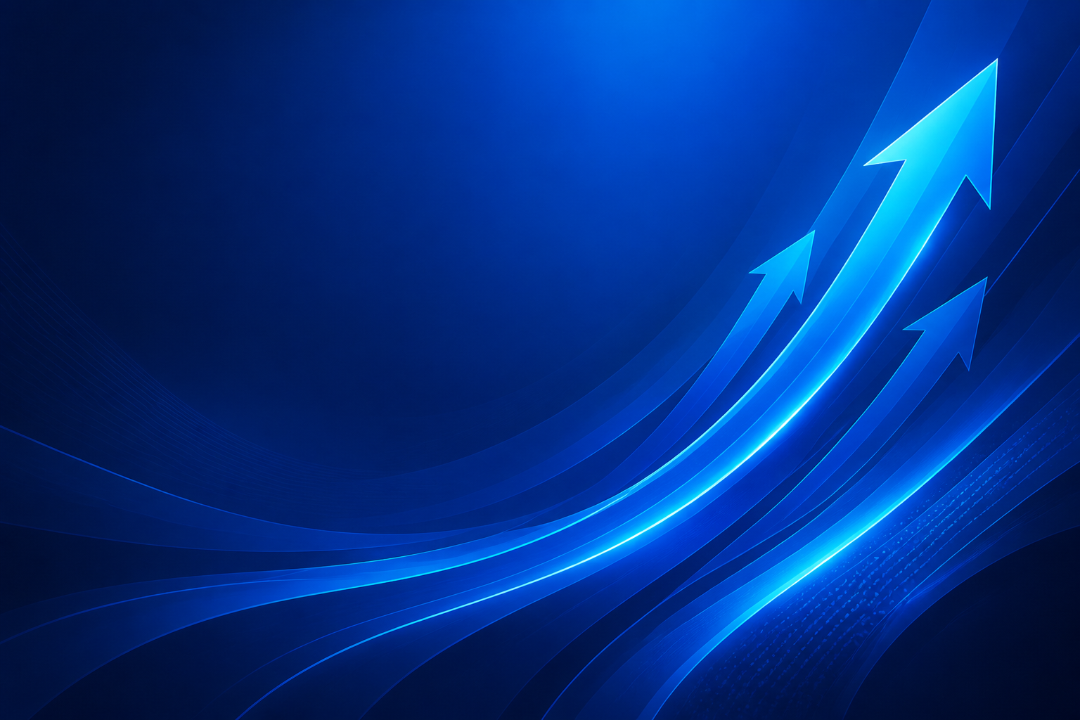 Abstract blue banner for custom growth and SEO package